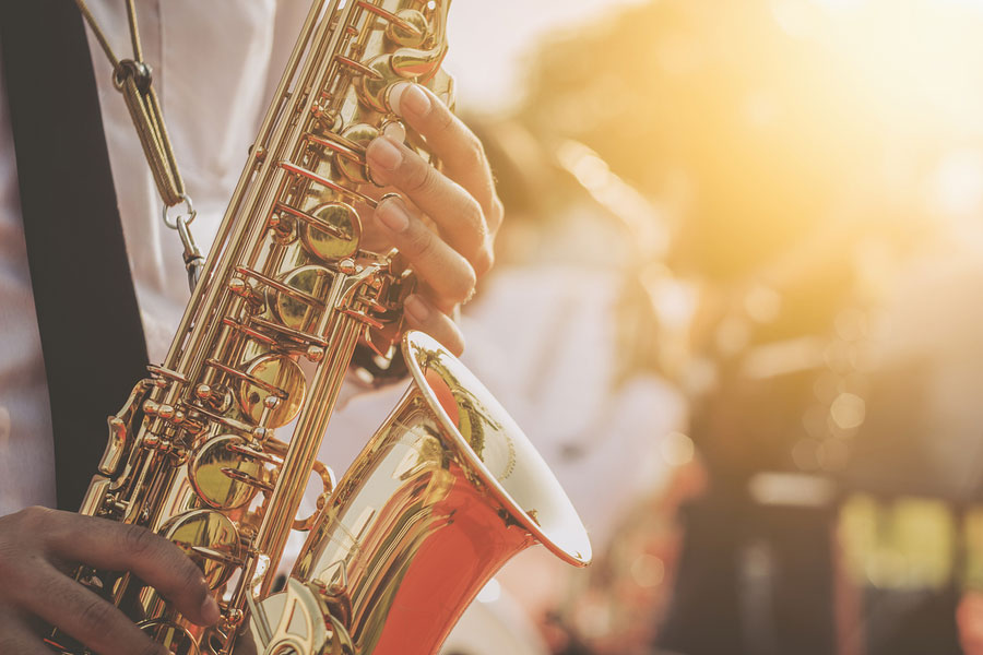 musician playing the saxophone